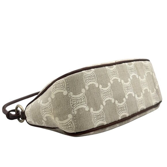 Celine Vintage Triomphe Pochette in Cream Canvas - Picture 5 of 10